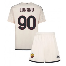 AS Roma Romelu Lukaku #90 Borta Kläder Barn 2023-24 Kortärmad (+ Korta byxor)